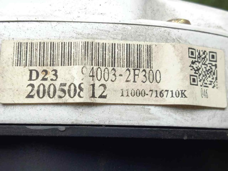 Recambio de cuadro instrumentos para kia cerato 1.5 crdi referencia OEM IAM 20050812-11000716710K-940032F300 1.CONECTOR 