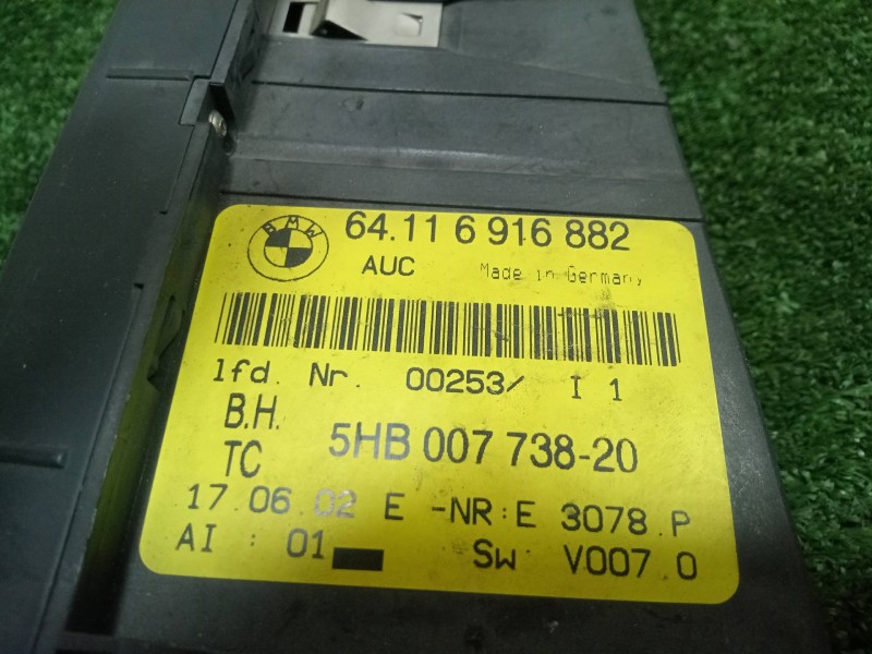 Recambio de mando calefaccion / aire acondicionado para bmw serie 3 berlina (e46) 318i referencia OEM IAM 64116916882-5HB0077382