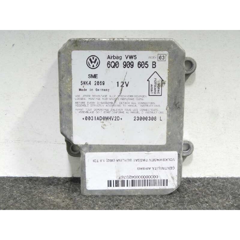 Recambio de centralita airbag para volkswagen passat berlina (3b2) 1.9 tdi referencia OEM IAM 6Q0909605B-5WK42869-23000308L  SIE