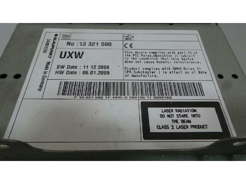 Recambio de sistema audio / radio cd para chevrolet cruze 2.0 diesel cat referencia OEM IAM 7612004305-BN0881BP430599000189  