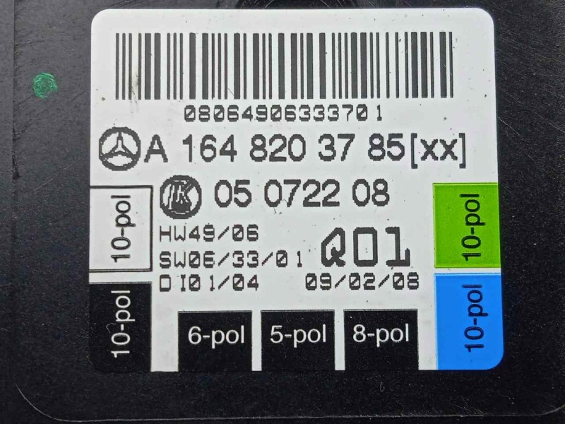 Recambio de modulo electronico para mercedes-benz clase r (w251) 3.0 cdi cat referencia OEM IAM A1648203785-05072208  