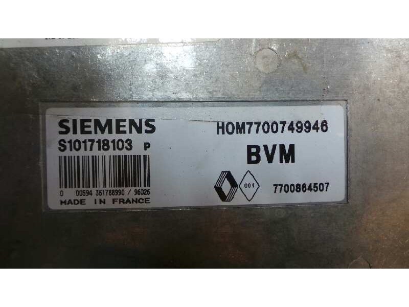 Recambio de centralita motor uce para renault 19 1.4 referencia OEM IAM S101718103P-HOM7700749946-7700864507 SIEMENS 