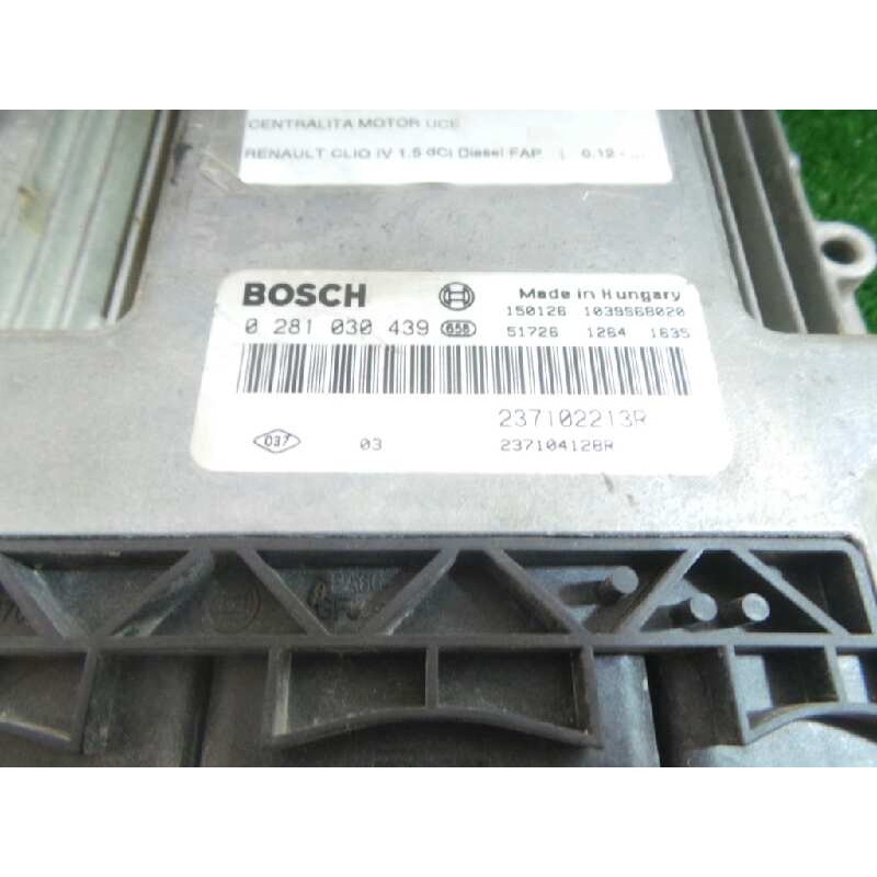 Recambio de centralita motor uce para renault clio iv 1.5 dci diesel fap referencia OEM IAM 0281030439-237102213R-237104128R-150