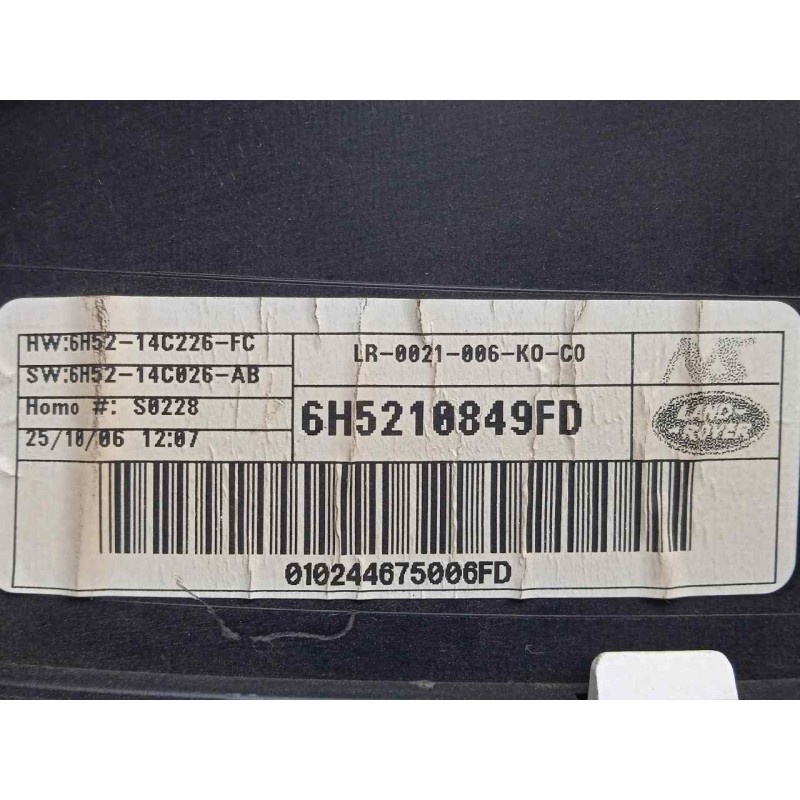 Recambio de cuadro instrumentos para land rover freelander (lr2) 2.2 td4 cat referencia OEM IAM 6H5210849FD  
