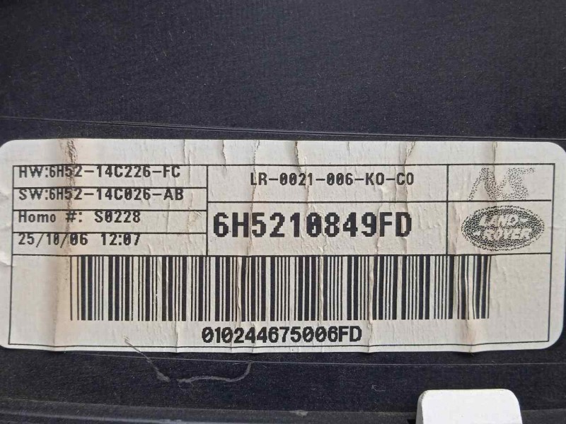 Recambio de cuadro instrumentos para land rover freelander (lr2) 2.2 td4 cat referencia OEM IAM 6H5210849FD  