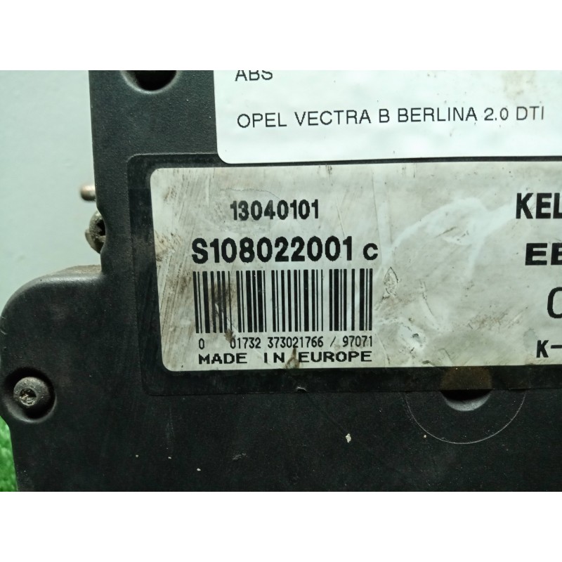 Recambio de abs para opel vectra b berlina 2.0 dti referencia OEM IAM S108022001CEBC415KH1303990113040101  