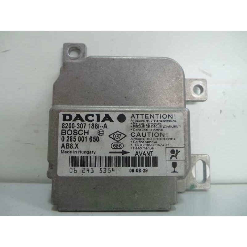 Recambio de centralita airbag para dacia logan 1.6 cat referencia OEM IAM 8200307188A-0285001650-062415354  BOSCH