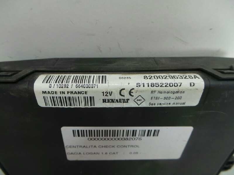Recambio de centralita check control para dacia logan 1.6 cat referencia OEM IAM 8200296328A-S118522007D ETSI300200 SIEMENS