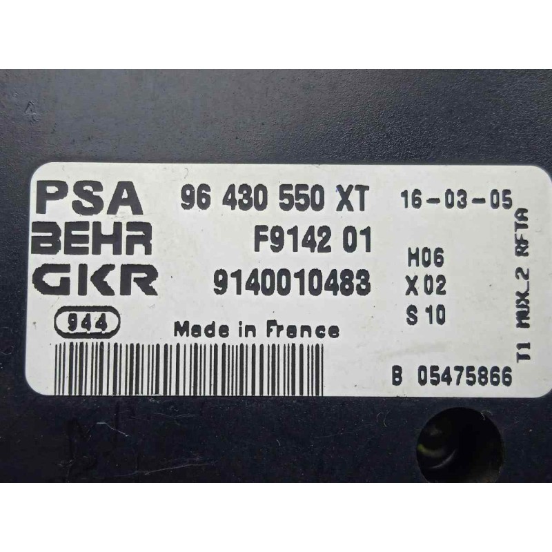 Recambio de mando climatizador para peugeot 206 berlina 1.4 referencia OEM IAM 96430550XT-F914201-9140010483  