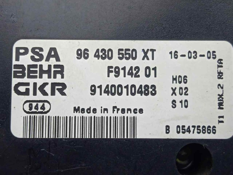 Recambio de mando climatizador para peugeot 206 berlina 1.4 referencia OEM IAM 96430550XT-F914201-9140010483  