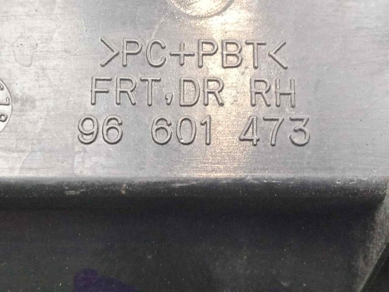 Recambio de maneta exterior delantera derecha para chevrolet matiz 1.0 cat referencia OEM IAM 96601473  