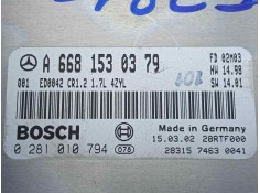 Recambio de centralita motor uce para mercedes-benz clase a (w168) 1.7 cdi diesel cat referencia OEM IAM 0281010794-A6681530379- 2