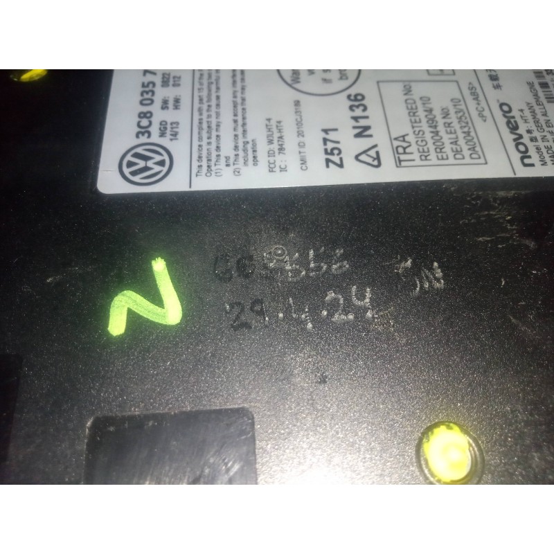 Recambio de modulo electronico para volkswagen touran (1t3) 1.2 tsi referencia OEM IAM 3C8035730C MODULO.BLUETOOTH NOVERO