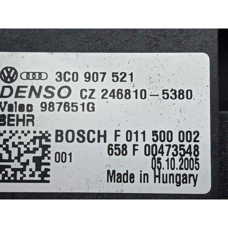 Recambio de resistencia calefaccion para seat leon (1p1) 1.9 tdi referencia OEM IAM 3C0907521-2468105380-F011500002  