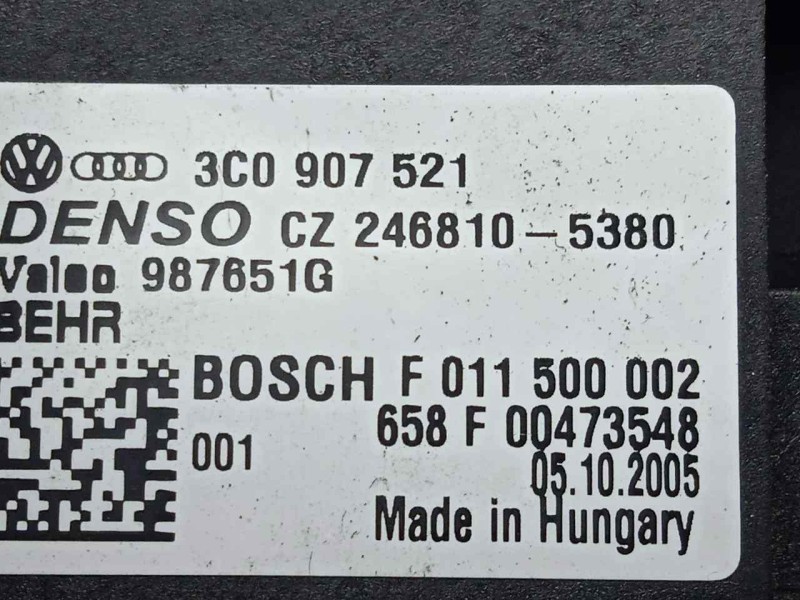 Recambio de resistencia calefaccion para seat leon (1p1) 1.9 tdi referencia OEM IAM 3C0907521-2468105380-F011500002  