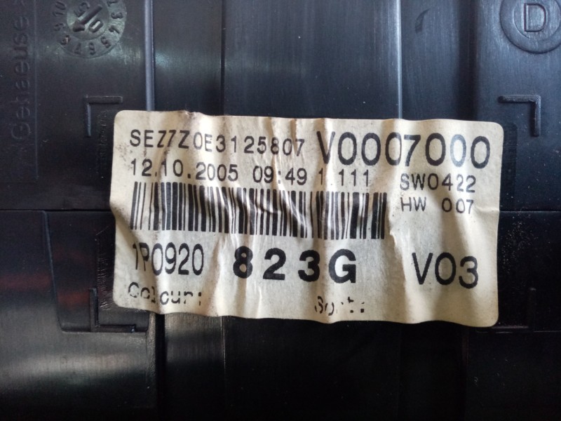 Recambio de cuadro instrumentos para seat leon (1p1) 1.9 tdi referencia OEM IAM 110080280027  