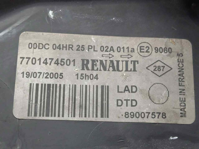 Recambio de faro derecho para renault laguna ii (bg0) 2.2 dci turbodiesel referencia OEM IAM  XENON FONDO.CROMADO