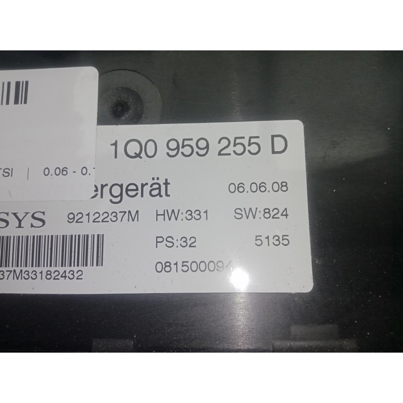 Recambio de modulo electronico para volkswagen eos (1f7) 1.4 16v tsi referencia OEM IAM 1Q0959255D-9212237M  