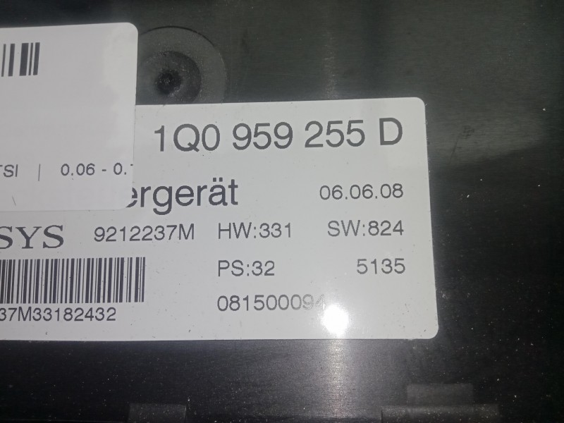 Recambio de modulo electronico para volkswagen eos (1f7) 1.4 16v tsi referencia OEM IAM 1Q0959255D-9212237M  