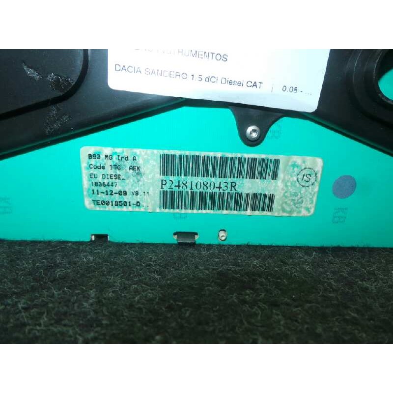 Recambio de cuadro instrumentos para dacia sandero 1.5 dci diesel cat referencia OEM IAM P248108043R-1836447-TE0018501D  