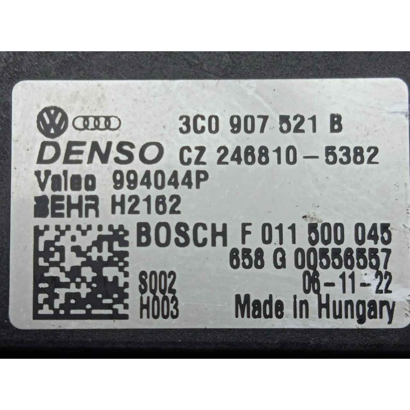 Recambio de resistencia calefaccion para volkswagen passat berlina (3c2) 2.0 tdi referencia OEM IAM F011500045-3C0907521B  