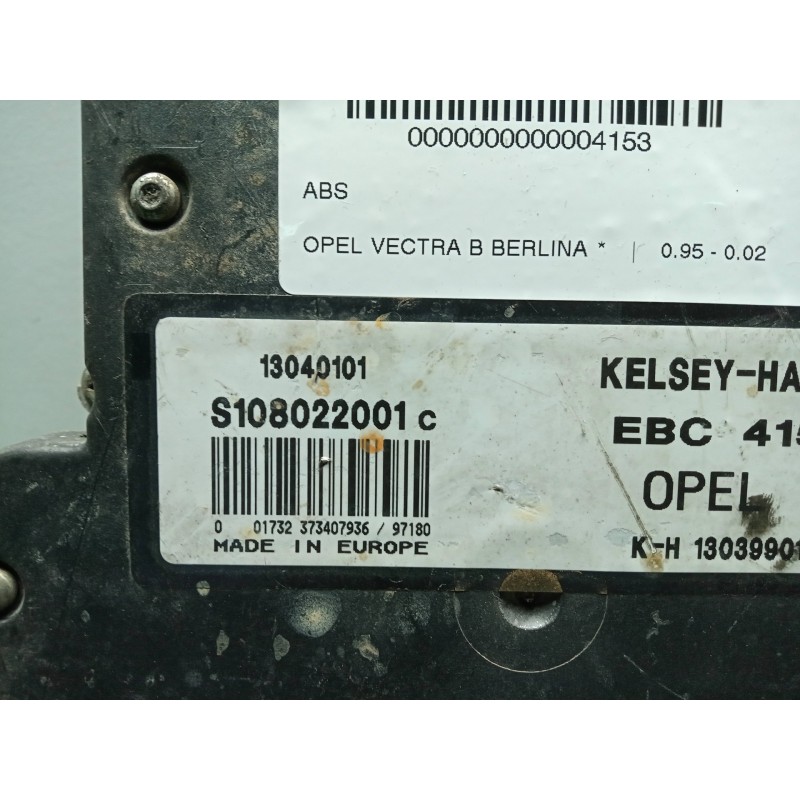 Recambio de abs para opel vectra b berlina referencia OEM IAM KH13039901EBC415S108022001C13040101  