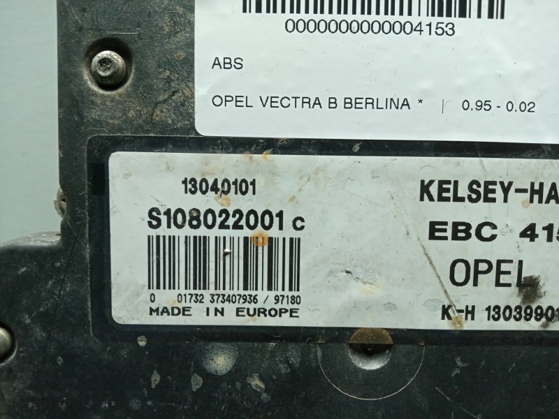 Recambio de abs para opel vectra b berlina referencia OEM IAM KH13039901EBC415S108022001C13040101  