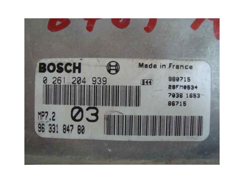 Recambio de centralita motor uce para citroën xsara berlina 1.6 referencia OEM IAM 0261204939MP729633184780  
