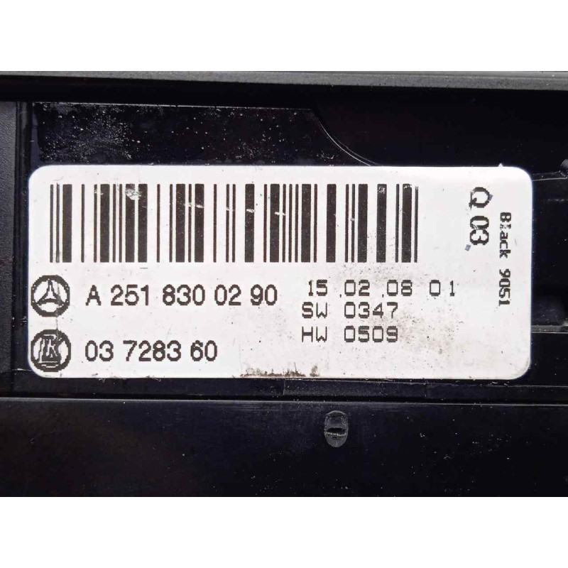 Recambio de mando elevalunas delantero izquierdo para mercedes-benz clase r (w251) 3.0 cdi cat referencia OEM IAM A2518300290-03