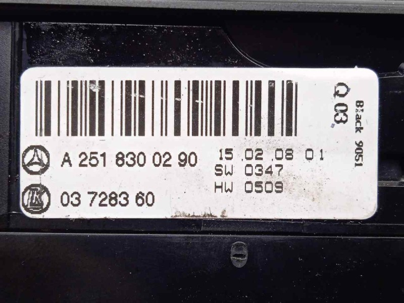Recambio de mando elevalunas delantero izquierdo para mercedes-benz clase r (w251) 3.0 cdi cat referencia OEM IAM A2518300290-03