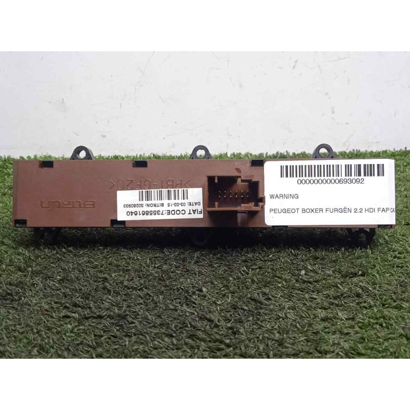 Recambio de warning para peugeot boxer furgón 2.2 hdi fap cat referencia OEM IAM 7355861640  