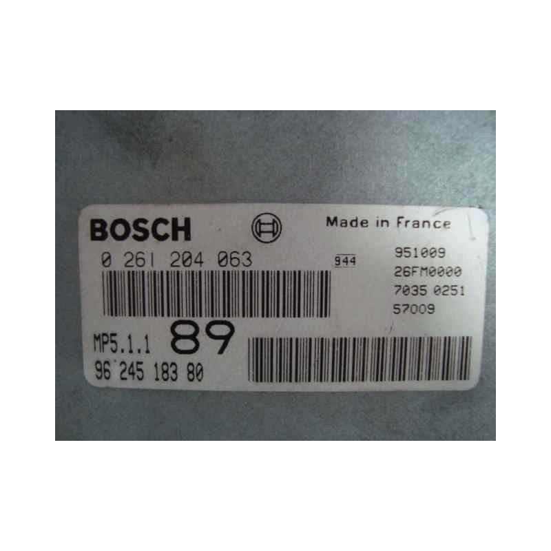 Recambio de centralita motor uce para citroën xantia berlina referencia OEM IAM 0261204063MP5119624518380  