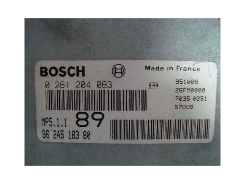 Recambio de centralita motor uce para citroën xantia berlina referencia OEM IAM 0261204063MP5119624518380  