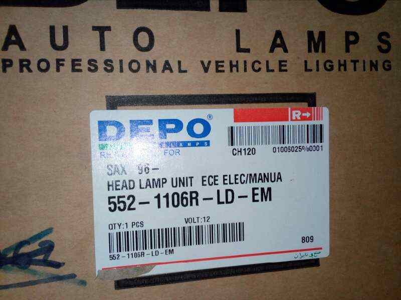 Recambio de faro derecho para citroën saxo referencia OEM IAM 11222502 1.SERIE SIN USO