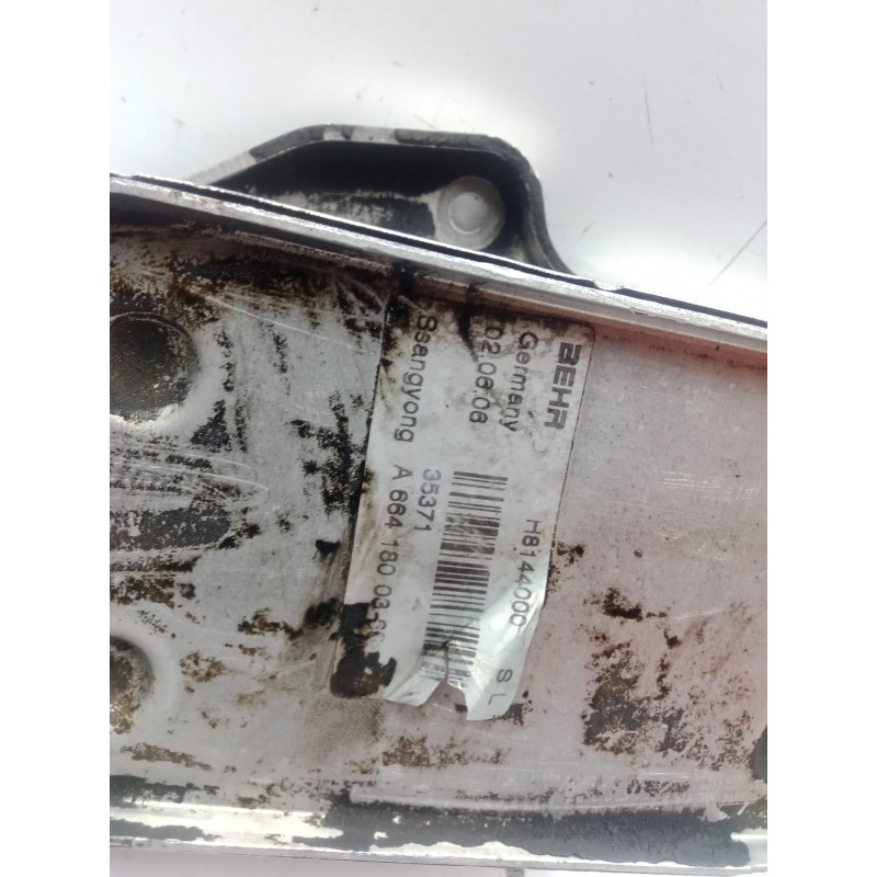 Recambio de enfriador aceite motor para ssangyong kyron 2.0 referencia OEM IAM A6641800365  