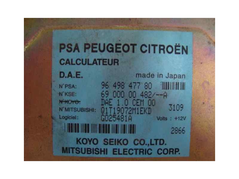 Recambio de centralita check control para citroën c3 1.4 hdi audace referencia OEM IAM 9649847780-6900000482A-Q1T19072M1EKD  