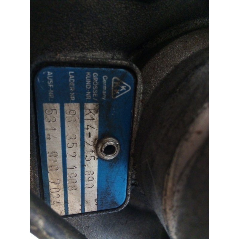Recambio de turbocompresor para citroën xantia berlina 1.9 turbodiesel referencia OEM IAM 53149707024-K14215690-963521908  