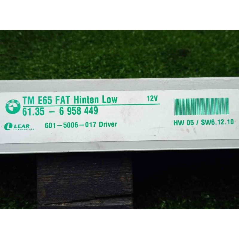 Recambio de modulo electronico para bmw serie 7 (e65/e66) 3.0 turbodiesel cat referencia OEM IAM 61356958449-6015006017  