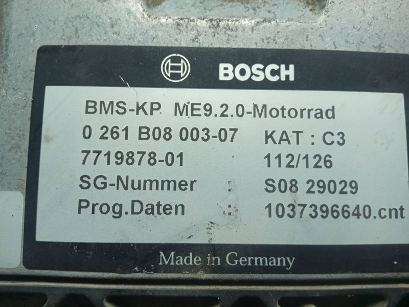 Recambio de centralita motor uce para bmw r 1200 rt/st referencia OEM IAM 0261B0800307-771987801  BOSCH