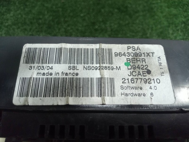 Recambio de mando climatizador para peugeot 307 (s1) 2.0 hdi cat referencia OEM IAM 96430991XT  