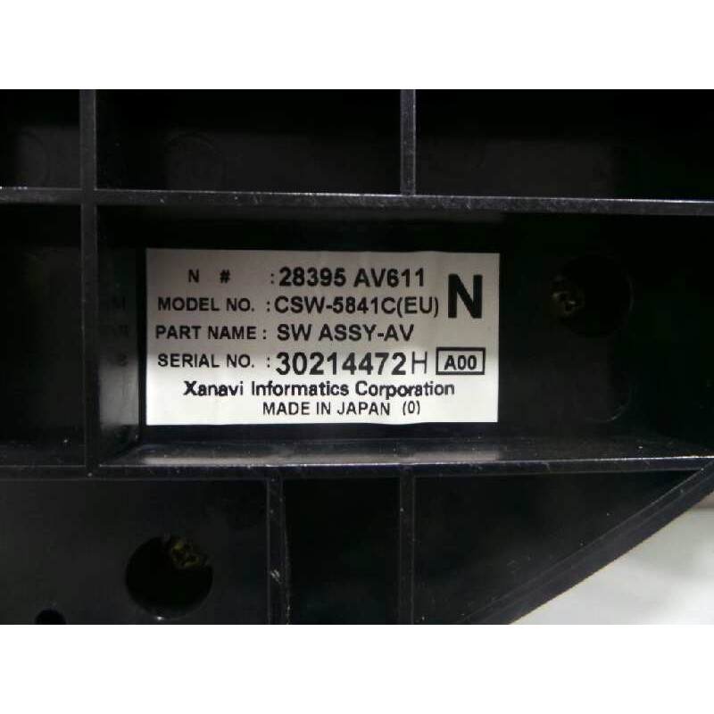 Recambio de mando multifuncion para nissan primera berlina (p12) 1.6 cat referencia OEM IAM 28395AV611-30214472H  