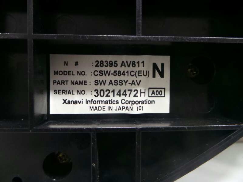 Recambio de mando multifuncion para nissan primera berlina (p12) 1.6 cat referencia OEM IAM 28395AV611-30214472H  