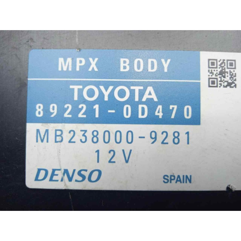 Recambio de modulo electronico para toyota yaris 1.5 16v cat (híbrido) referencia OEM IAM 892210D470-MB2380009281-2380009281  