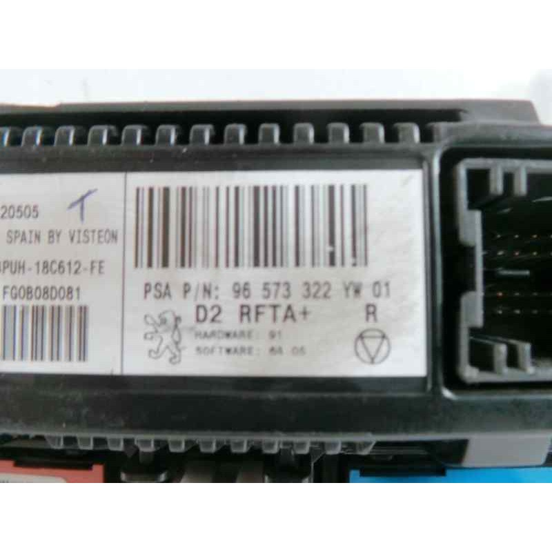 Recambio de mando climatizador para peugeot 407 1.6 hdi referencia OEM IAM 96573322 CON.WARNING 