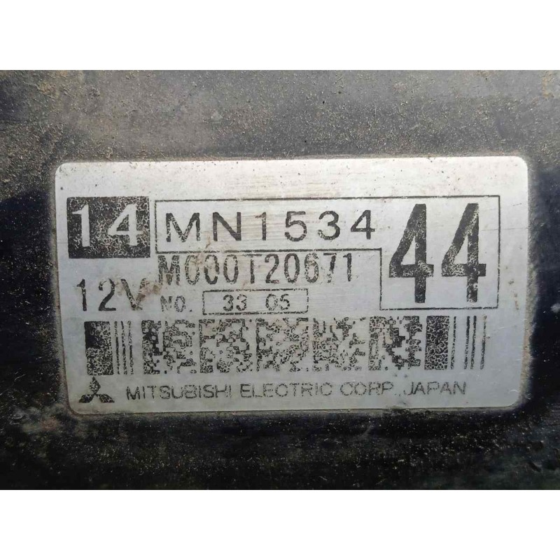 Recambio de motor arranque para mitsubishi outlander (cu0w) 2.0 cat referencia OEM IAM MN1534  