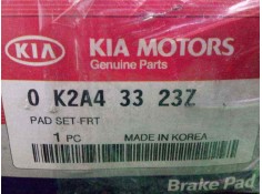 Recambio de pastillas frenos delanteras para kia shuma 1.5 cat referencia OEM IAM 0K2A43323Z NUEVO DE LA KIA 2