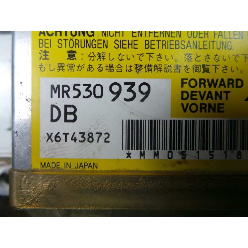 Recambio de centralita airbag para mitsubishi montero pinin (h60/h70) 2.0 gdi cat referencia OEM IAM MR530939  