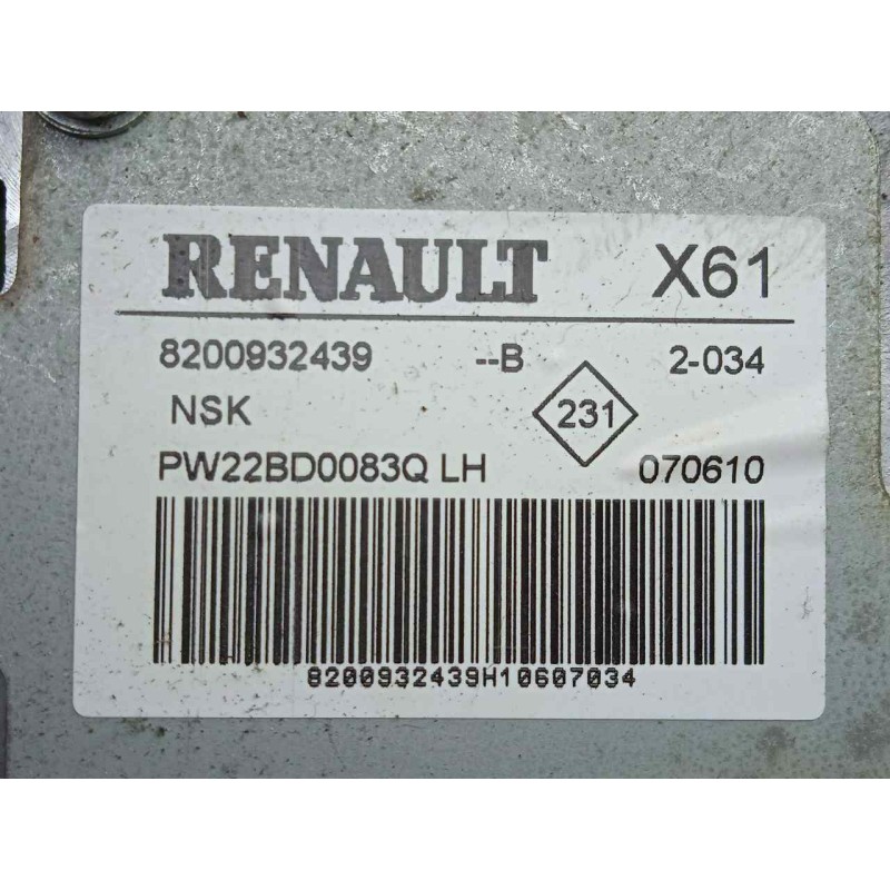 Recambio de columna direccion para renault kangoo 1.5 dci diesel referencia OEM IAM 8200932439-7801Q0181-EA9CEC090-A5E0409 ELECT