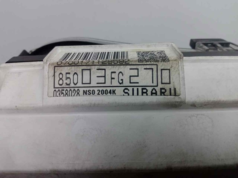 Recambio de cuadro instrumentos para subaru impreza g12 2.0 cat referencia OEM IAM 85003FG270  