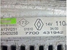 Recambio de alternador para renault scenic (ja..) 1.9 diesel referencia OEM IAM 7700431942-A13V1251-2542325B VALEO - 110AH - 12V 2